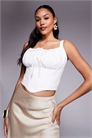 Топ-корсет Clara с выпуклой грудью и рельефной отделкой, на косточках артикул 143963502
