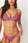 Розовый бикини-топ с леопардовым принтом и пуш-апом артикул 148586044