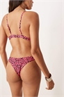 Розовый бикини-топ с леопардовым принтом и пуш-апом артикул 148586044