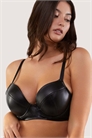 Бюстгальтер с глубоким вырезом и мягкой подкладкой из искусственной кожи Iris артикул 151832662