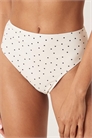Бикини-трусики с высокой талией в мелкий горошек артикул 141008117