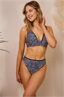X Мая Эндрюс — бикини-трусики с высокой талией и контрастной окантовкой под зебру артикул 140374245