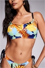 Бюстгальтер-бикини с абстрактным принтом «Fuller Bust Barbara» и горловиной с пико-отделкой горчичного цвета, со скрытыми косточками артикул 143313805