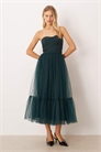 Платье-миди с оборкой из тюля артикул 151633156