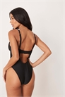 Купальник с вырезом и волнистой окантовкой артикул 150782824