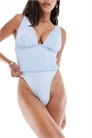 Купальник с эксклюзивным декольте «Сабрина» и сборками артикул 141034725