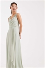 Макси-платье с драпировкой и шифоновым топом-халатом для подружки невесты артикул 153113237