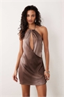 Мини-платье Veslina с вырезом «ключевая дырка» и завязками на шее артикул 155589506
