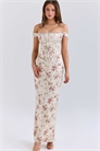 Макси-платье Isis в стиле винтаж кремового цвета с цветочным принтом артикул 150607961