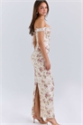 Макси-платье Isis в стиле винтаж кремового цвета с цветочным принтом артикул 150607961