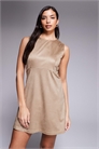 Мини-платье Nia А-силуэта из искусственной замши артикул 154707771