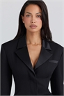 Платье-блейзер Ellis с черной атласной отделкой и силуэтом «песочные часы» артикул 154892714
