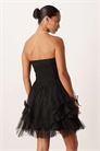 Мини-платье с корсетной вставкой, тюлевым бантом артикул 151633175