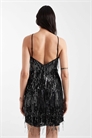 Мини-платье с кисточками и пайетками, с завязками за шеей артикул 149727289