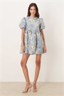 Dream Sister Jane Honey: эксклюзивное мини-платье с жакардовым принтом и буфчатыми рукавами артикул 154902703