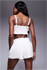 Комплект из укороченного топа-камизолки с оборками и шорт артикул 140566867