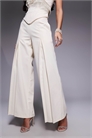 Широкие льняные брюки с складками co-ord артикул 153408400