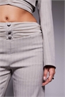 Брюки с сетчатым поясом в тонкую полоску co-ord артикул 152933146