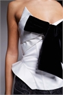 Топ-корсет из сатина с банек из бархата артикул 148292992