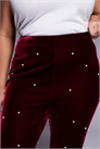 Брюки с зауженным кроем и жемчужными украшениями co-ord артикул 148699161