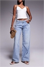 Джинсы Serenitia средней посадки с широкими брючинами свободного кроя артикул 140373371