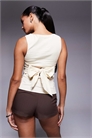 Топ без рукавов с открытой спиной и завязками артикул 140373435