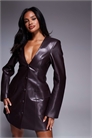Мини-платье из полиуретана артикул 147689678