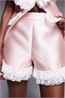 Шорты из сатина с кружевной отделкой co-ord артикул 141379977