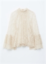 Кружевная блузка с воланами артикул 1264509001