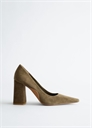 Замшевые туфли на каблуке-блок артикул 1324094002