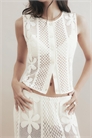 Топ с эффектом вязания крючком артикул 1330733001