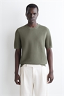 Хлопковая футболка с вафельной вязкой артикул 1319110001