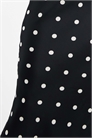 Атласная юбка средней длины с кружевной отделкой в горошек артикул 153786604