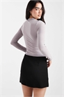 Мини-юбка с разрезом спереди артикул 149658929