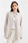 Рубашка свободного кроя из льна артикул 152627404