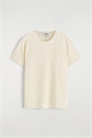 Льняная футболка с круглым вырезом артикул 1326337002