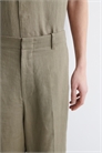 Льняные брюки свободного кроя с прямыми брючинами артикул 1329480004