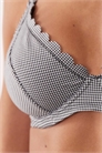 Бикини с косточками и волнистым краем в черно-белую клетку артикул 152708313