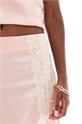 Макси-юбка из атласа и кружева co-ord артикул 143751430
