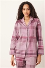 Пижамная рубашка из 100% хлопка в клетку co-ord артикул 153751705