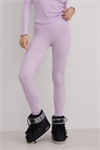 Леггинсы из шерсти с ребристой текстурой нежно-лавандового цвета артикул 154017185