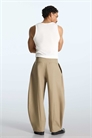 Штаны из хлопка с широкими брючинами артикул 156486488