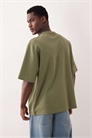 Футболка BreatheMAX™ свободного кроя из смесовой ткани цвета хаки артикул 152937546