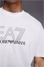 Футболка Armani EA7 с принтом в виде поезда, свободный крой, белого цвета артикул 153989281