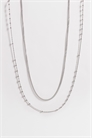 Набор из двух ожерелий из нержавеющей стали с шариками и цепочкой артикул 155536290