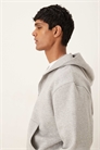 Худи Essentials свободного кроя с капюшоном и застежкой-молнией, серо-меланжевого цвета артикул 152707593