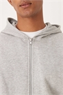 Худи Essentials свободного кроя с капюшоном и застежкой-молнией, серо-меланжевого цвета артикул 152707593