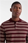 Трикотажная рубашка-поло с длинными рукавами в полоску артикул 151516961