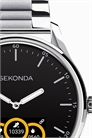 Гибридные часы Sekonda с круглым циферблатом диаметром 45 мм, серебристого цвета артикул 149071092