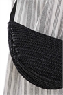 Сумка через плечо, связанная крючком, черного цвета артикул 146848639